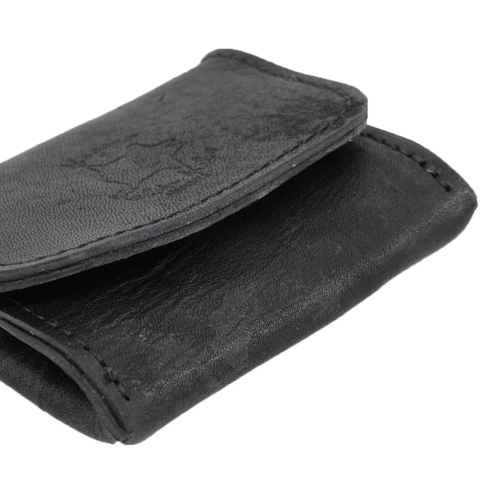 加賀野かばん工房 牛革コインケース(オイルヌメ黒)【33475-1】受注生産品
