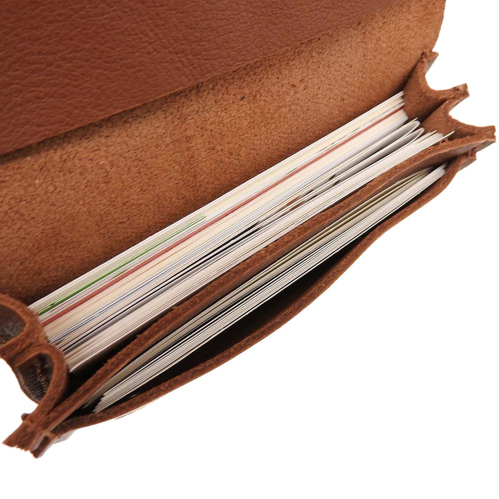 加賀野かばん工房 牛革名刺入(ブラウン)【33141-2】受注生産品