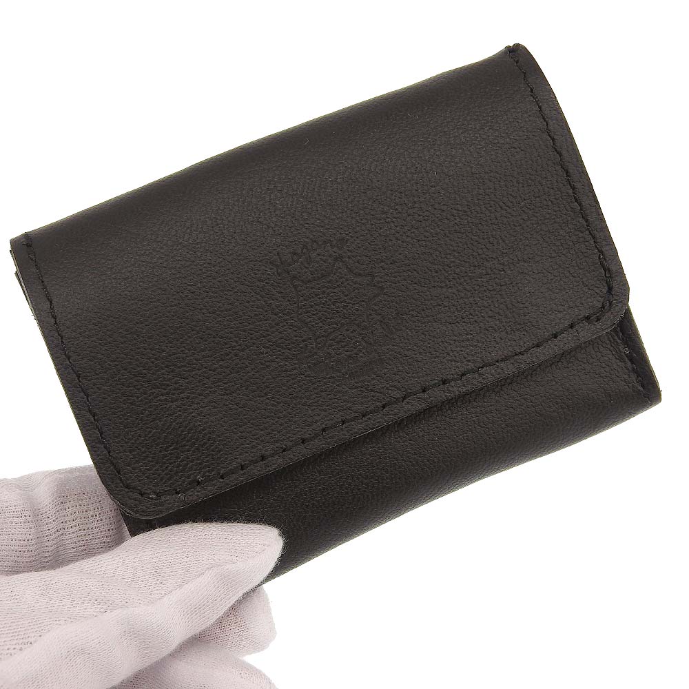 加賀野かばん工房 牛革名刺入(ブラック)【33141-1】受注生産品