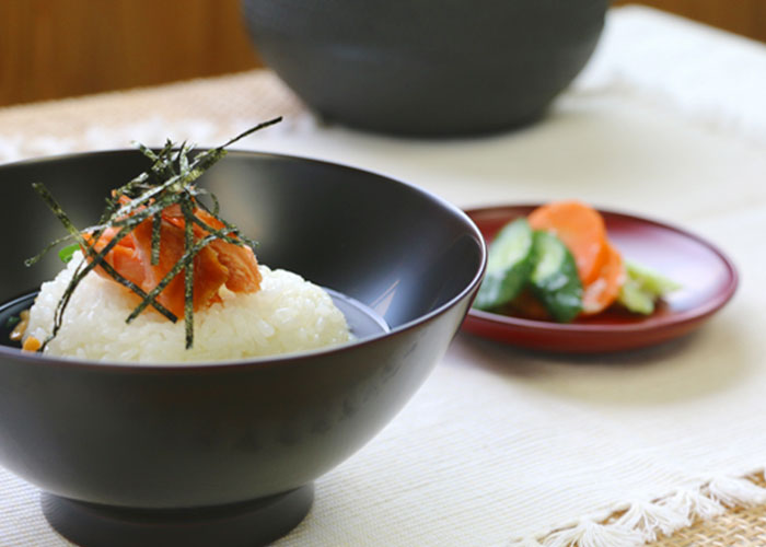 安比塗漆器工房 めし椀 (色:朱・溜)【0020436-0020437】