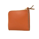 加賀野かばん工房 牛革Ｌ字ファスナー財布（オレンジ）【33142-3】受注生産品