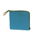 加賀野かばん工房 牛革Ｌ字ファスナー財布（ブルー）【33142-1】受注生産品