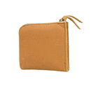 加賀野かばん工房 牛革Ｌ字ファスナー財布（キャメル）【33142-8】受注生産品