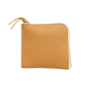 加賀野かばん工房 牛革Ｌ字ファスナー財布（キャメル）【33142-8】受注生産品