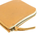 加賀野かばん工房 牛革Ｌ字ファスナー財布（キャメル）【33142-8】受注生産品
