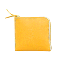 加賀野かばん工房 牛革Ｌ字ファスナー財布（明るいオレンジ）【33142-4】受注生産品