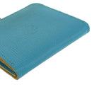 加賀野かばん工房 牛革Ｌ字ファスナー財布（ブルー）【33142-1】受注生産品