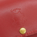 加賀野かばん工房 牛革アコーディオン財布（レッド）【33474-1】受注生産品