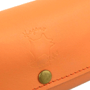 加賀野かばん工房 牛革アコーディオン財布（オレンジ）【33474-2】受注生産品