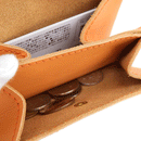 加賀野かばん工房 牛革アコーディオン財布（オレンジ）【33474-2】受注生産品