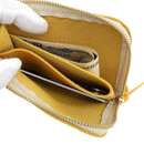 加賀野かばん工房 牛革Ｌ字ファスナー財布（明るいオレンジ）【33142-4】受注生産品