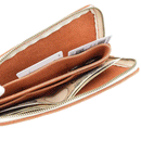 加賀野かばん工房 牛革Ｌ字ファスナー長財布（オレンジ）【33144-4】受注生産品