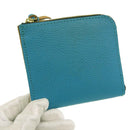 加賀野かばん工房 牛革Ｌ字ファスナー財布（ブルー）【33142-1】受注生産品