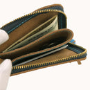 加賀野かばん工房 牛革Ｌ字ファスナー財布（ブルー）【33142-1】受注生産品