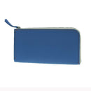 加賀野かばん工房 牛革Ｌ字ファスナー長財布（ブルー）【33144-2】受注生産品