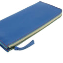 加賀野かばん工房 牛革Ｌ字ファスナー長財布（ブルー）【33144-2】受注生産品