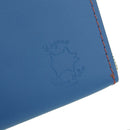 加賀野かばん工房 牛革Ｌ字ファスナー長財布（ブルー）【33144-2】受注生産品