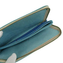 加賀野かばん工房 牛革Ｌ字ファスナー長財布（ブルー）【33144-2】受注生産品