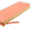 加賀野かばん工房 牛革Ｌ字ファスナー長財布（ピンク）【33144-1】受注生産品