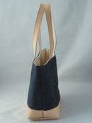 加賀野かばん工房 熟成ヌメ革と岡山県産デニムのトートバッグ中サイズ【30202】受注生産品