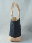 加賀野かばん工房 熟成ヌメ革と岡山県産デニムのトートバッグ A4サイズ【30203】受注生産品
