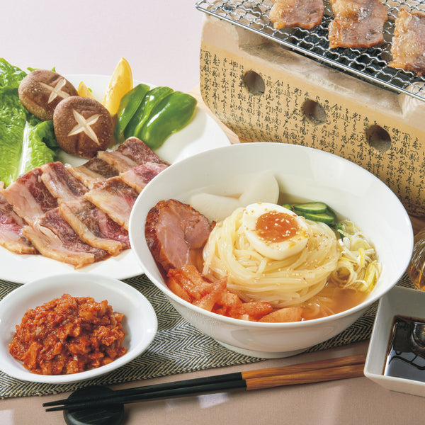 やまなか家 特選国産牛カルビ・冷麺セット チャンジャ付【27450】冷凍